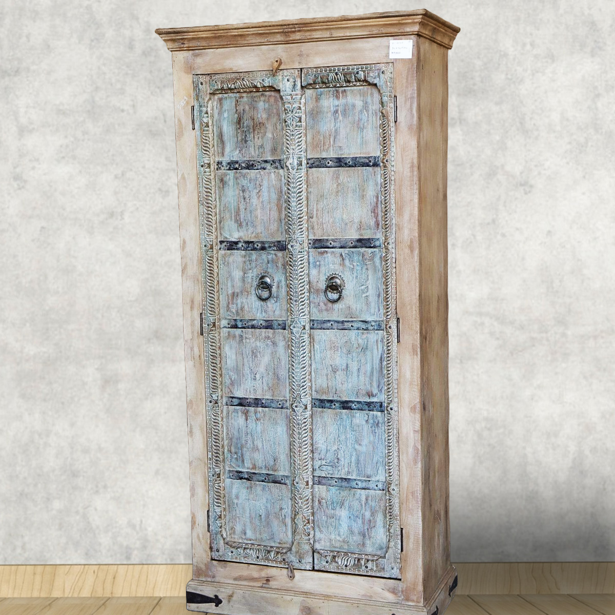 Rustic Blue Panel Heritage Almirah
