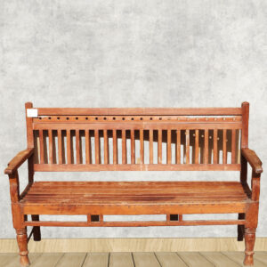 Vintage Colonial-Style Indian Wooden Bench