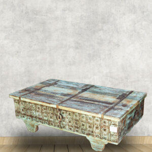 Vintage Distressed Teak Wooden Chest