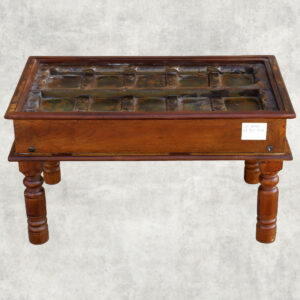 Rustic Sheesham Brass Inlay Trunk Coffee Table