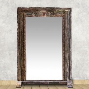 Antique Mirror with Rustic Heritage Frame