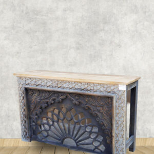 Royal Lotus Carved Console Table