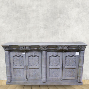 Vintage Hand-Carved Indian Sideboard