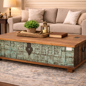 Teak Panelled Chest – DD0010