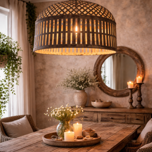 Artisan Heritage Carved Hanging Pendant – DD00133