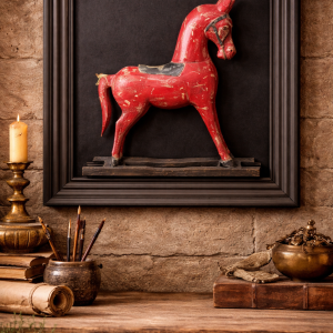 Regal Deco-Glazed Carved Mural - DD00142