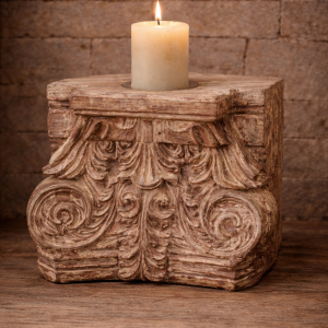 Architectural Salvage Pillar Candle Stand - DD00147