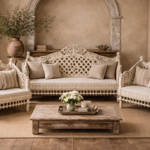 Artisan Heritage Carved Sofa Set – DD0064
