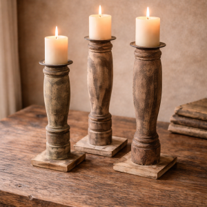 Artisan Heritage Pillar Candle Stand – DD0066